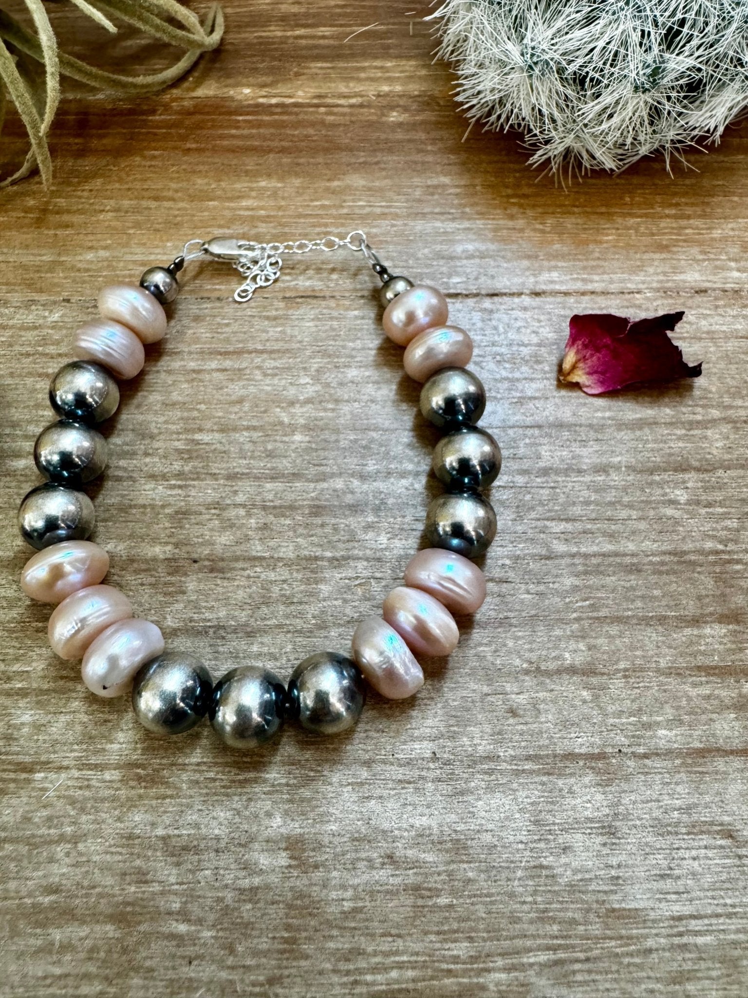 10 mm Sterling Silver Pearls bracelet with fresh water pearls - Made in the USA - Cowtown Bling N Things