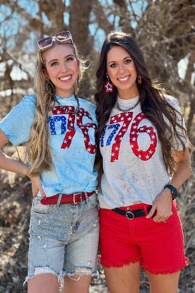 1776 graphic tee front view