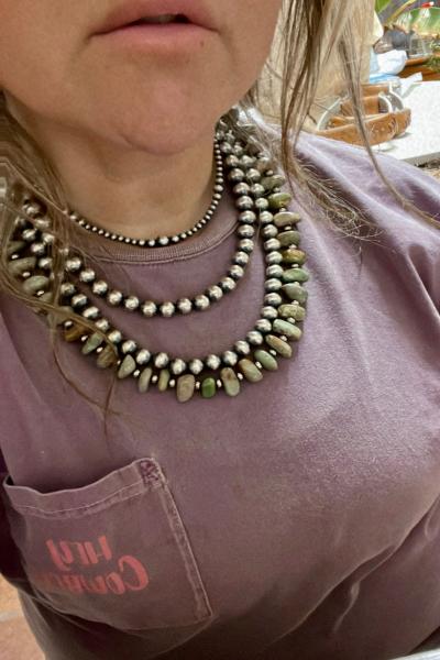 18 to 20 inch 10 mm Sterling Silver Pearls necklace| Made in USA