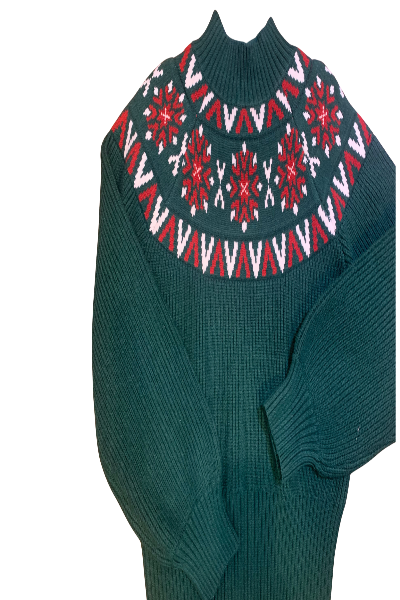 She + Sky Green Cozy Sweater – Boutique knitwear for holiday layering at Cowtown Bling N Things