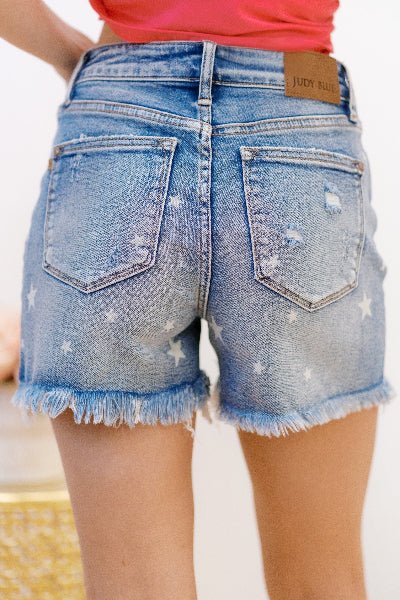 Beachside Babe Judy Blue Shorts - Cowtown Bling N Things