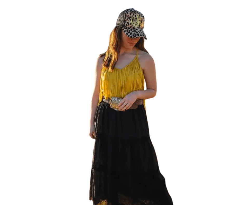 Blown Away Long Chiffon Skirt - Cowtown Bling N Things