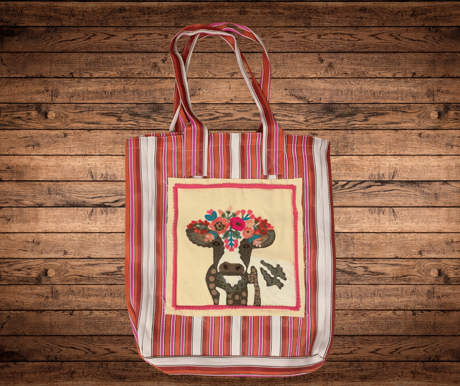 Colorful Cow Mesh Tote Bag - Cowtown Bling N Things
