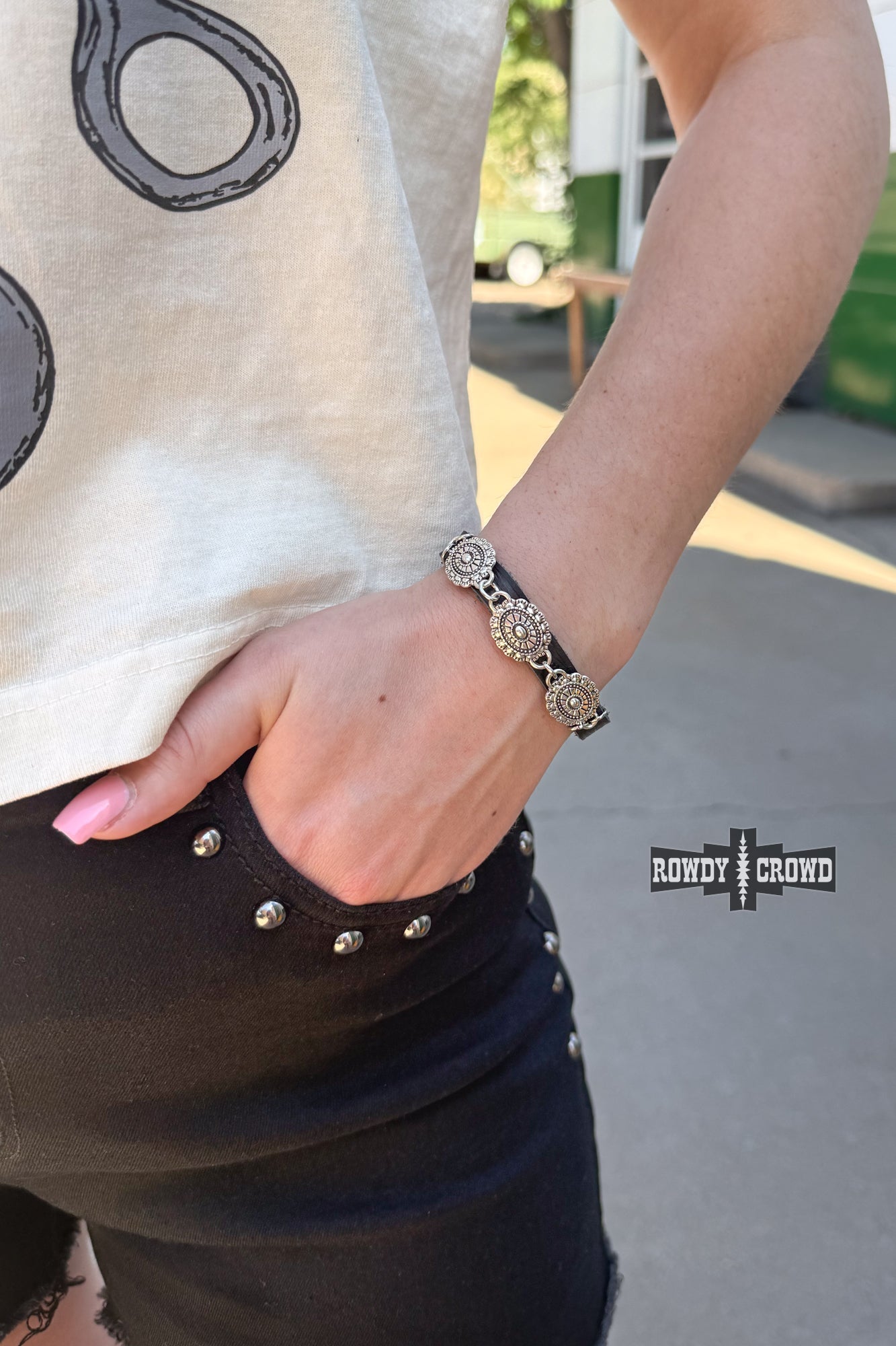 Cowboy Concho Bracelet - Cowtown Bling N Things