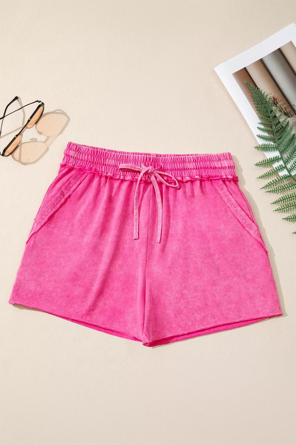 Drawstring Shorts with Pockets - Cowtown Bling N Things