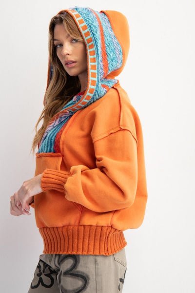 Easel Washed Multi‑Color Thread Hoodie Pullover - Cowtown Bling N Things