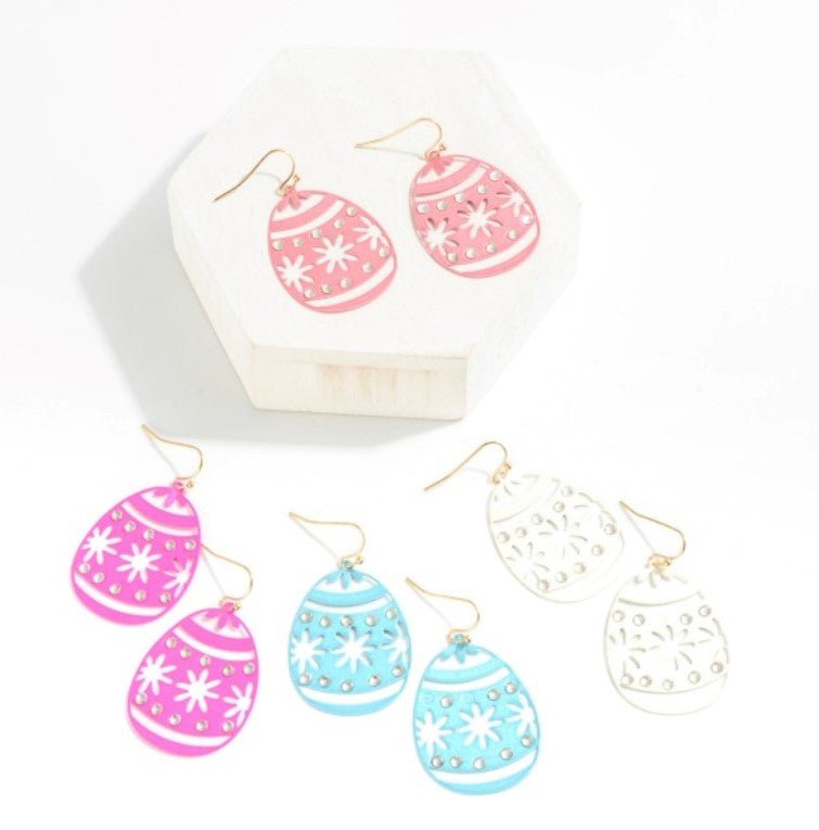 Easter Egg Shaped Earrings - Cowtown Bling N Things