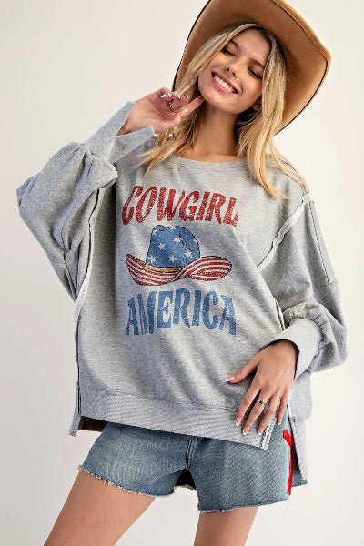 EE:Some American Cowgirl Graphic Pulloer - Cowtown Bling N Things