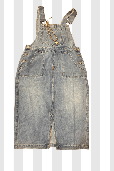 EE:Some Denim Midi Overall Dress - Cowtown Bling N Things