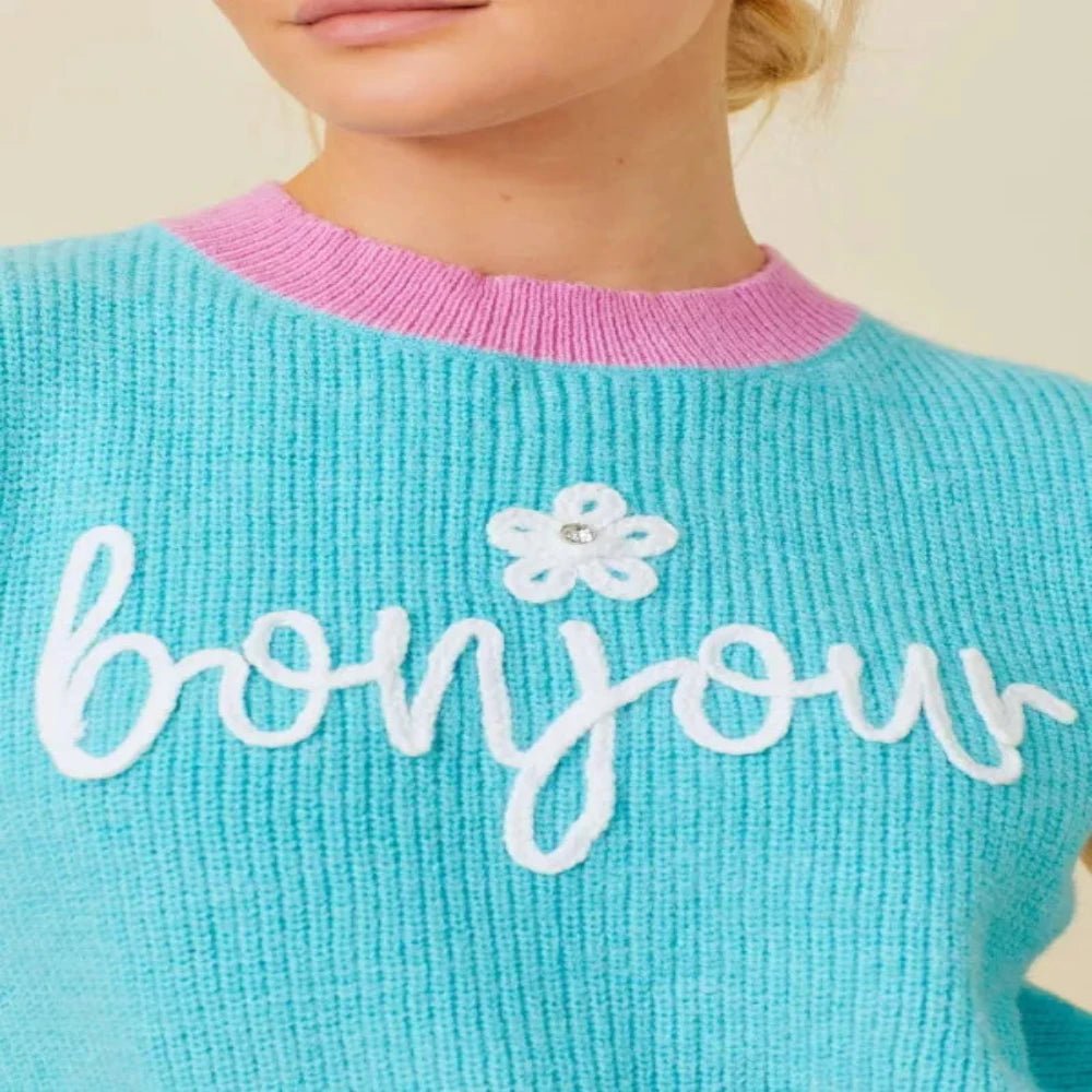 EE:Some|Bonjour|Sweater Vest|Pink/Blue|S - L - Cowtown Bling N Things