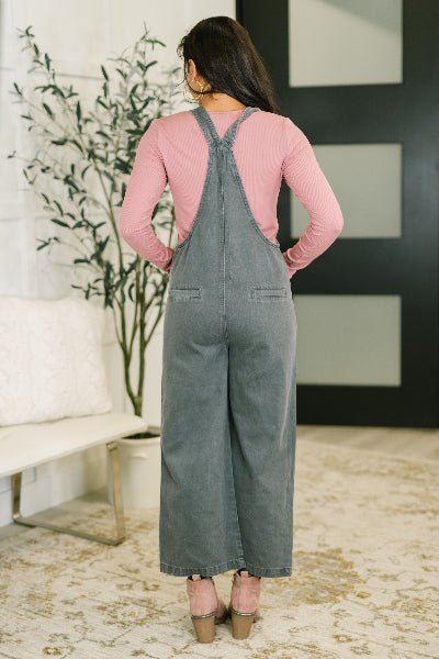 Exactly Where You Are Jumpsuit in Ash Black - Cowtown Bling N Things