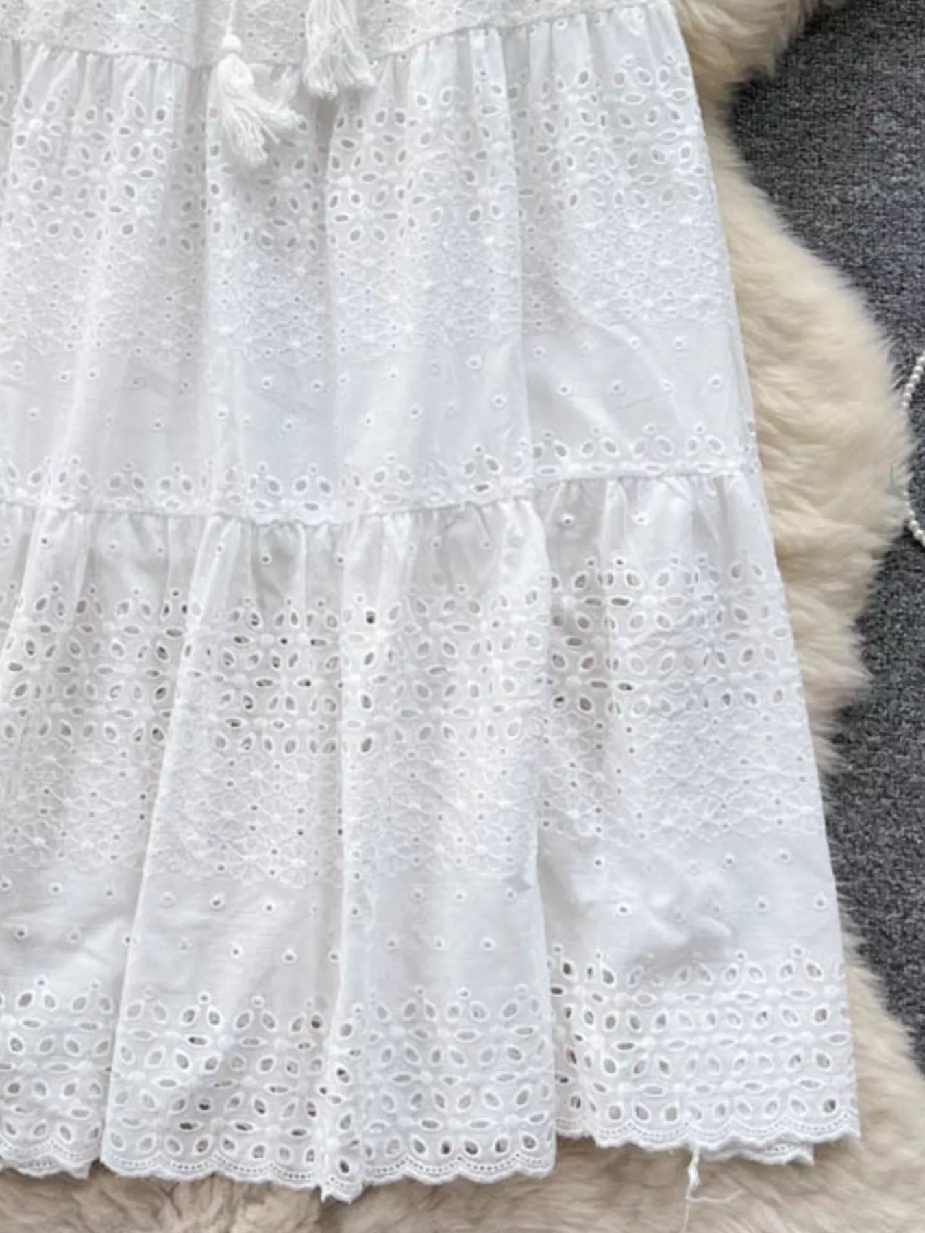 Eyelet Tiered Maxi Skirt - Cowtown Bling N Things