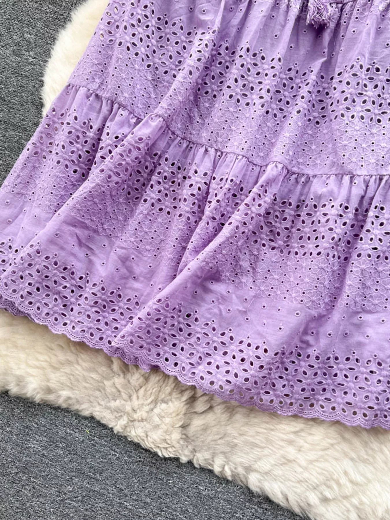 Eyelet Tiered Maxi Skirt - Cowtown Bling N Things