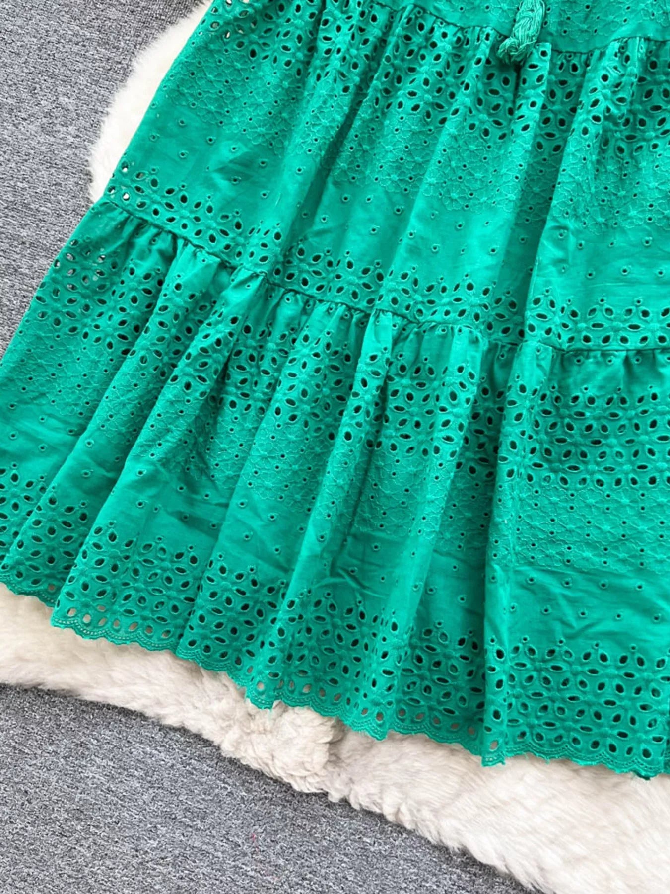 Eyelet Tiered Maxi Skirt - Cowtown Bling N Things