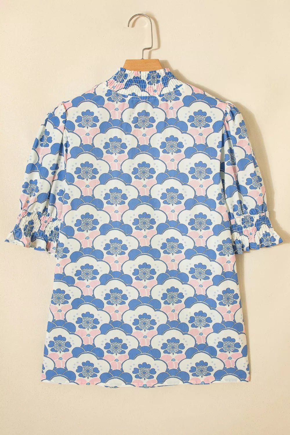Floral Print Puff Sleeve Blouse - Cowtown Bling N Things