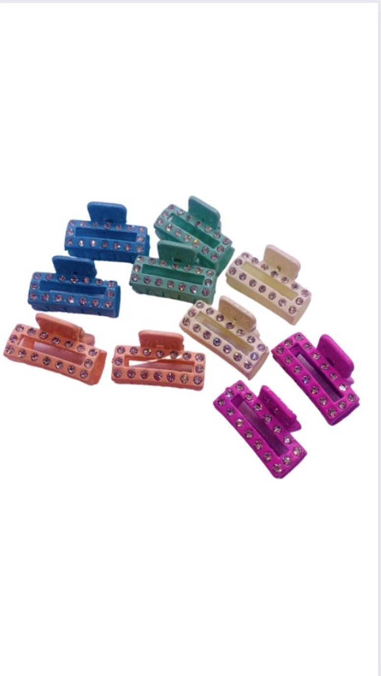 Mini Hair Clips w/ Rhinestones - Cowtown Bling N Things