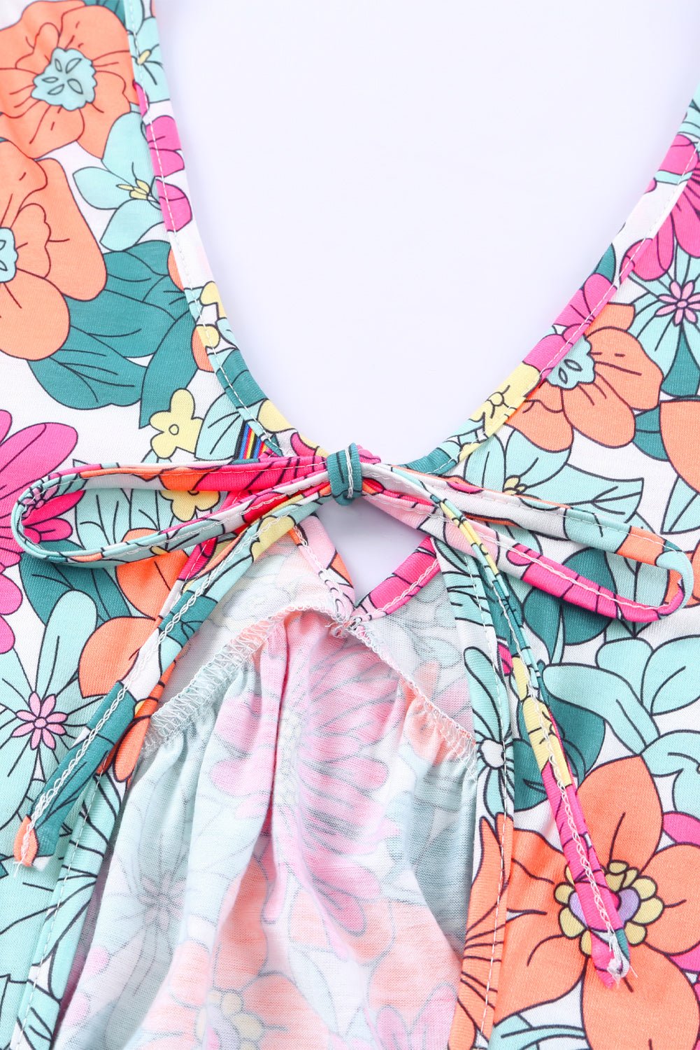 Multicolor Floral Print Casual Halter Top - Cowtown Bling N Things