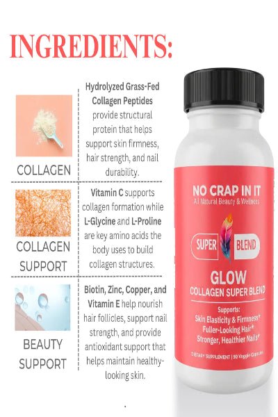 No Crap In It Glow Collagen Super Blend Supplement - Cowtown Bling N Things