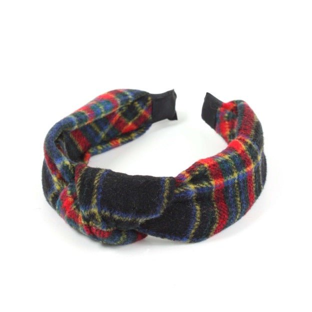 Plaid Top Knot Headband - Cowtown Bling N Things