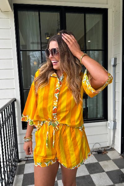 PREORDER: Fruit Salad Button Down Top - Cowtown Bling N Things