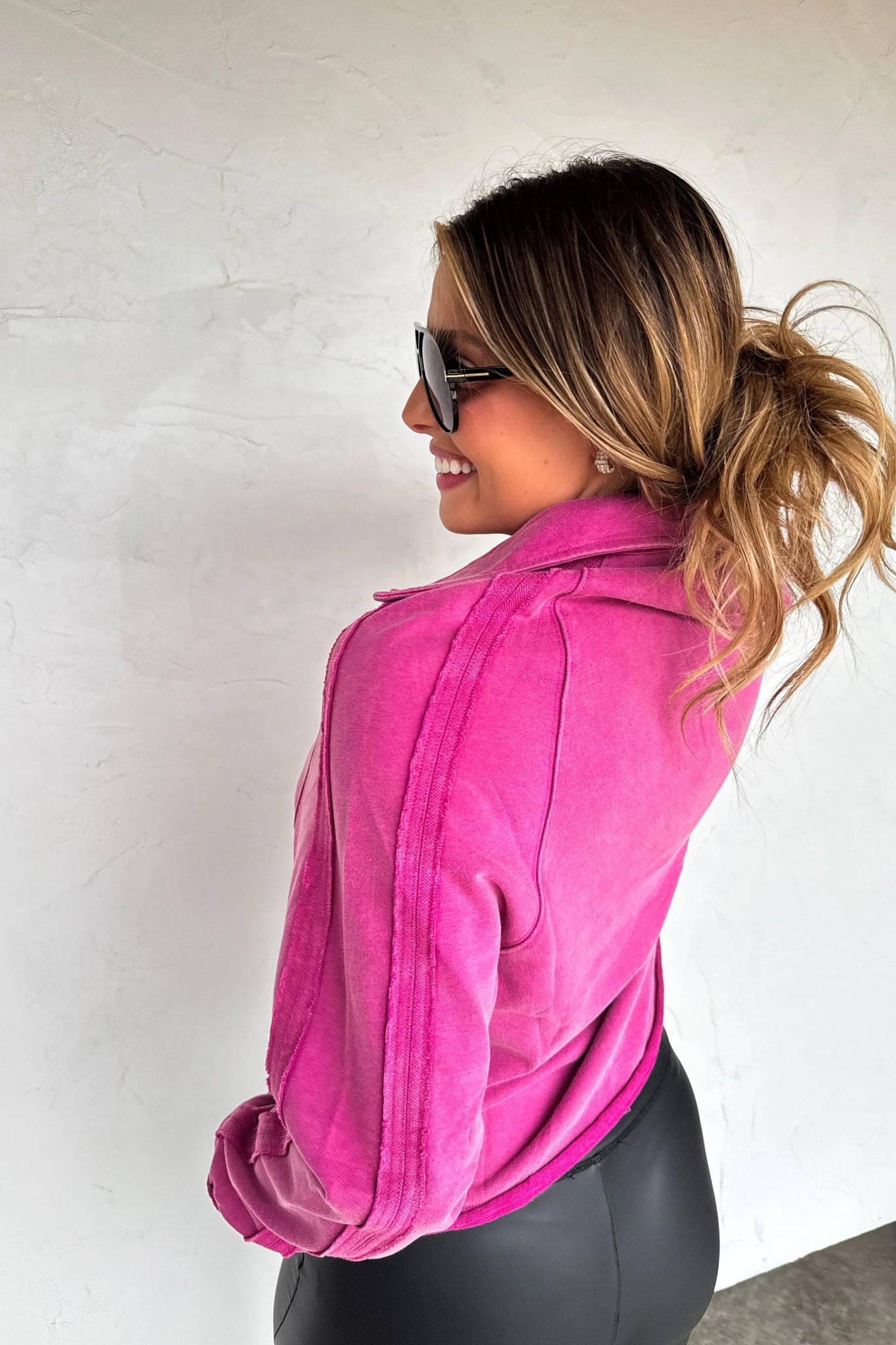 PREORDER: Longer Length Marley Snap Button Sweatshirt - Cowtown Bling N Things