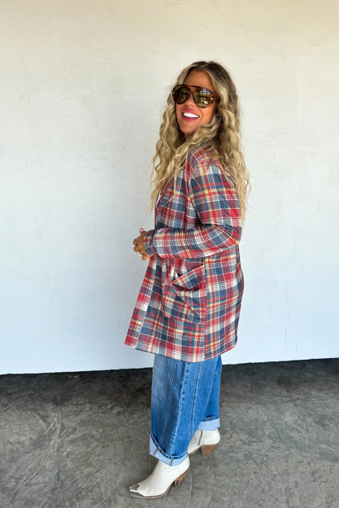 PREORDER: Plaid Lola Cardigans - Cowtown Bling N Things