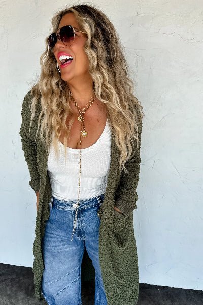 PREORDER: Poppy Knit Popcorn Cardigan - Cowtown Bling N Things