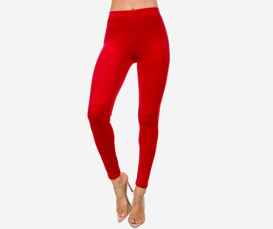 Solid Velour Brushed Ankle Leggings - Cowtown Bling N Things
