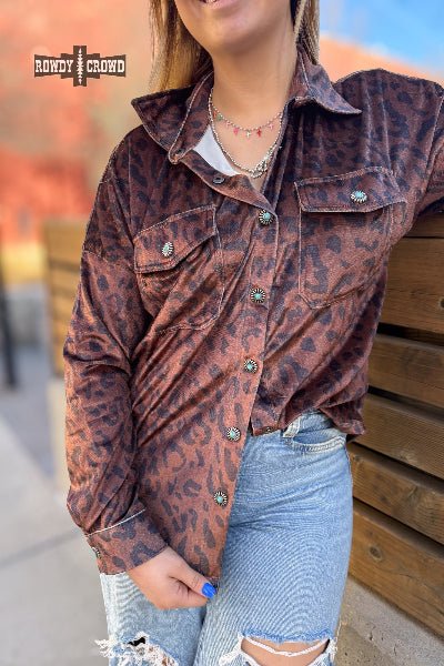 Rowdy Crowd Clothing Leopard Lady Button Up - Cowtown Bling N Things