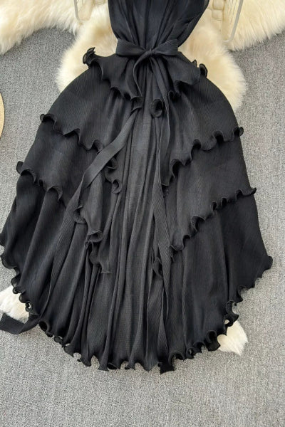 Ruffled Tiered Sleeveless Midi Dress - Cowtown Bling N Things