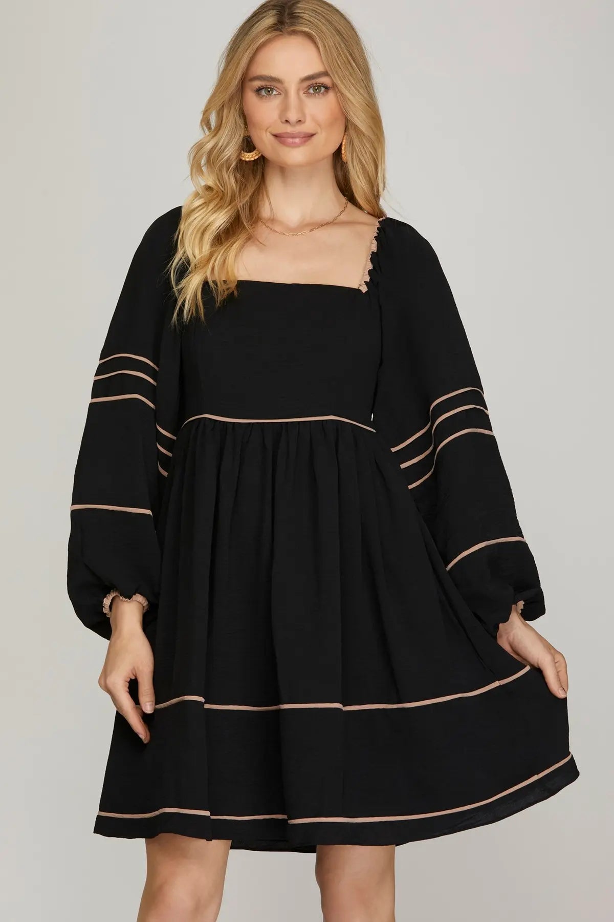 SHE + SKY Long Sleeve Dress - Cowtown Bling N Things