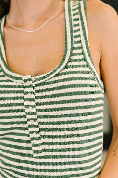 Snaccident Waiting to Happen Scooped Neck Tank in Green - Cowtown Bling N Things