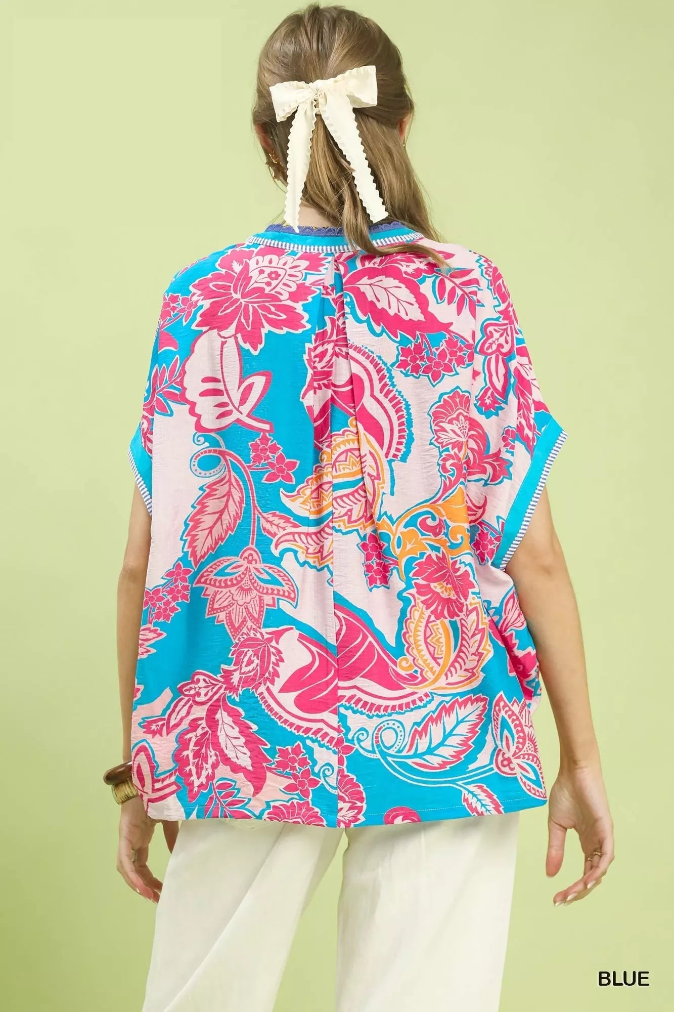Umgee Abstract Print Oversized Top - Cowtown Bling N Things