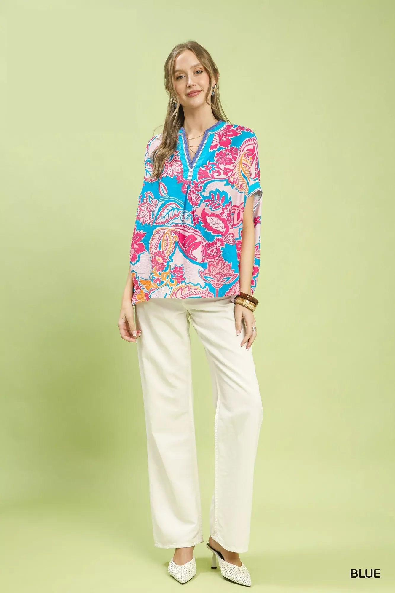 Umgee Abstract Print Oversized Top - Cowtown Bling N Things