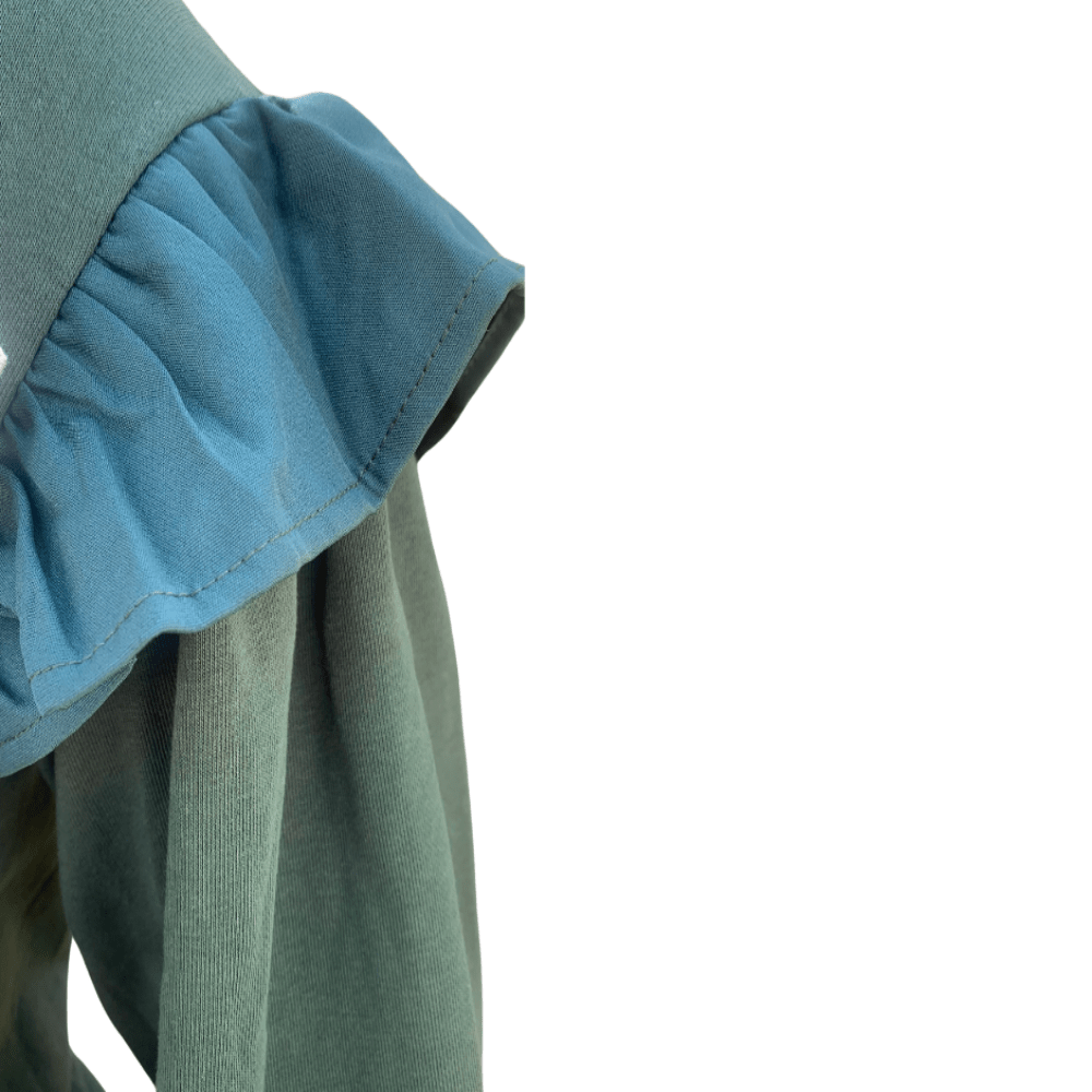 Voy| bow sweater with ruffle sleeve| Green | S - L - Cowtown Bling N Things