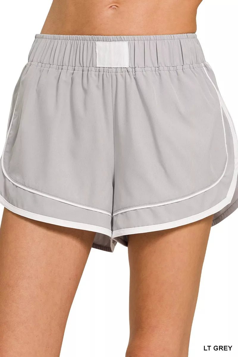 Zenana Soft Woven Lined Dolphin Shorts - Cowtown Bling N Things