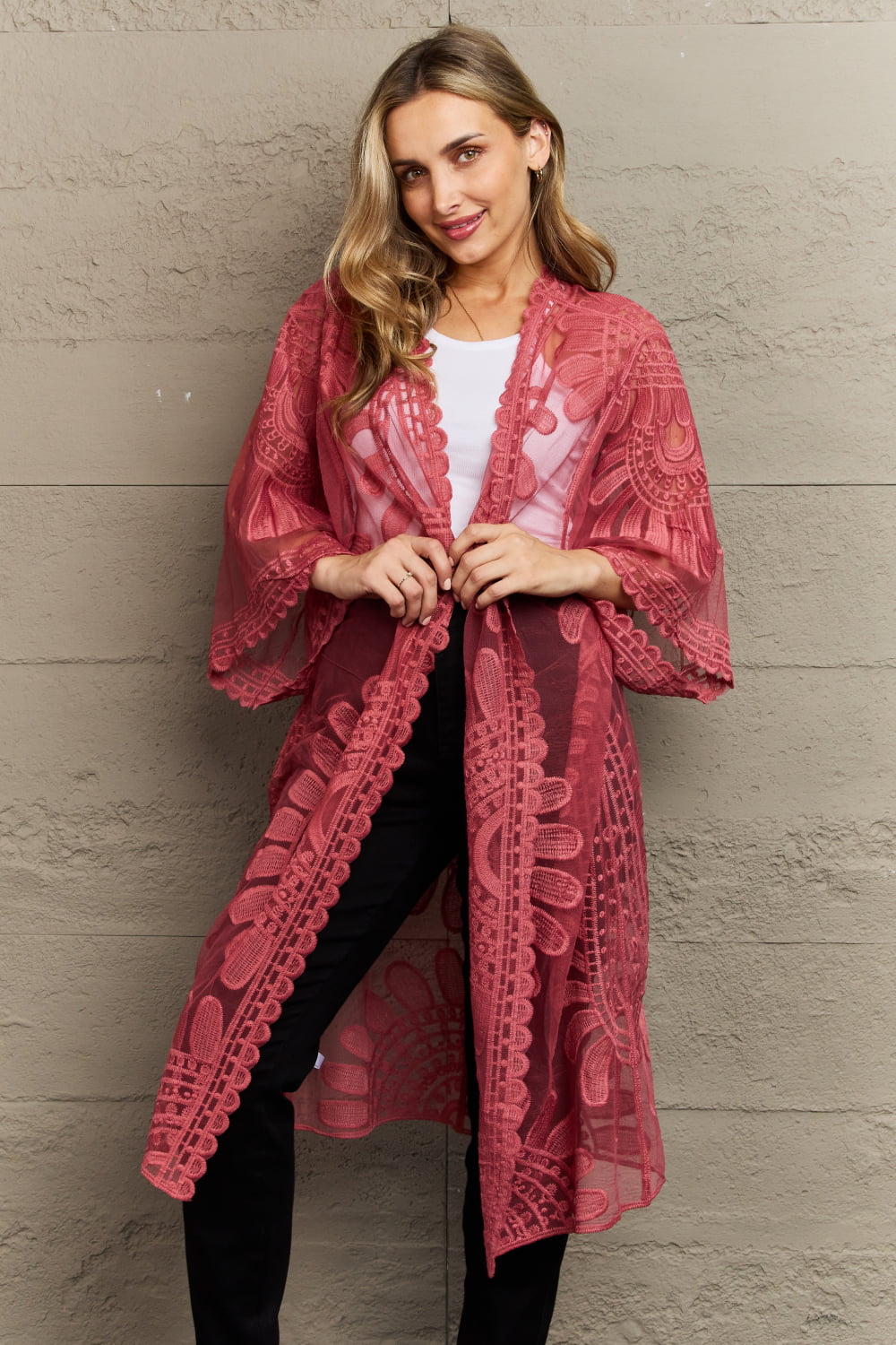 Justin Taylor Legacy Lace Duster Kimono - Cowtown Bling N Things