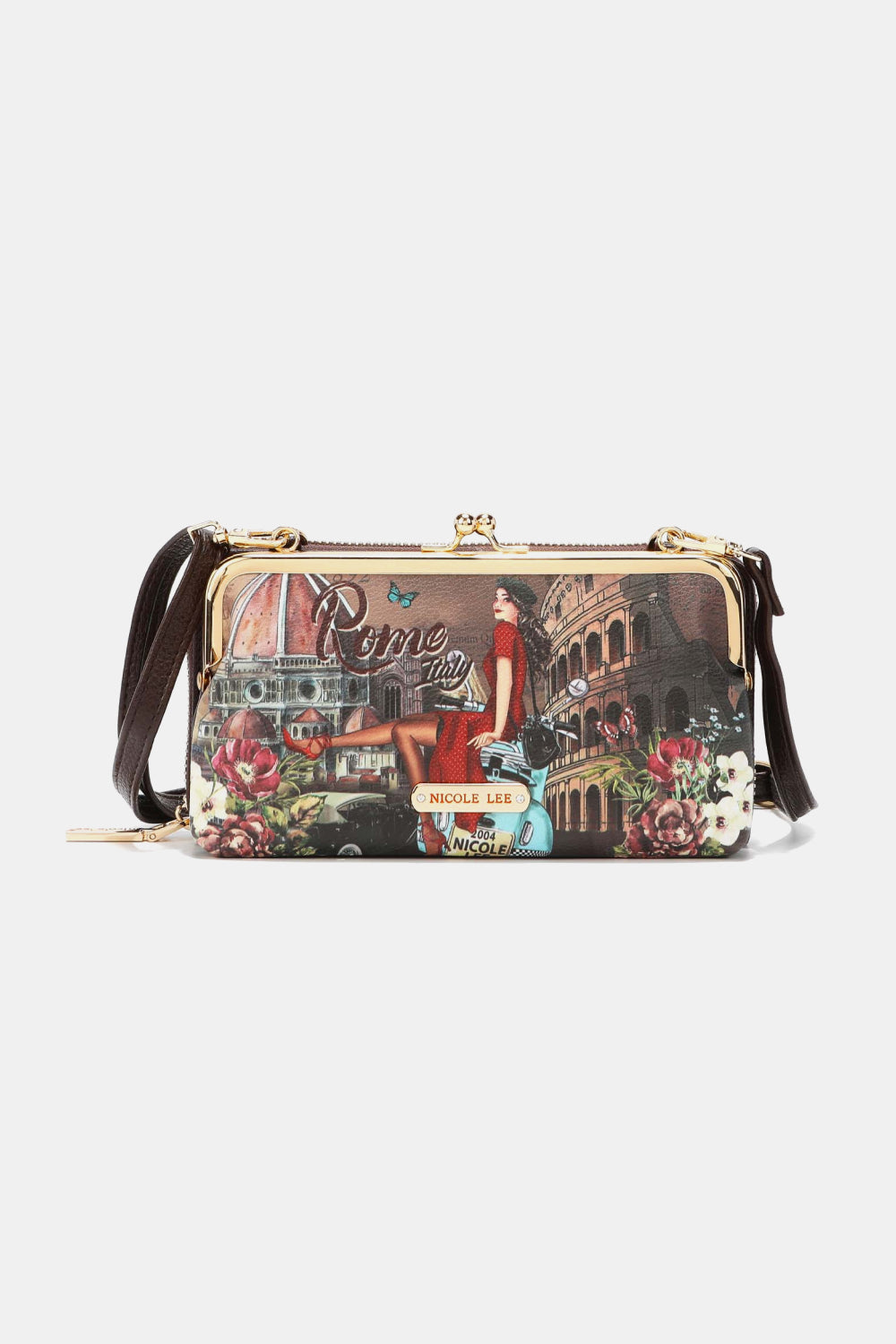 Nicole Lee USA Signature Kiss Lock Crossbody Wallet - Cowtown Bling N Things