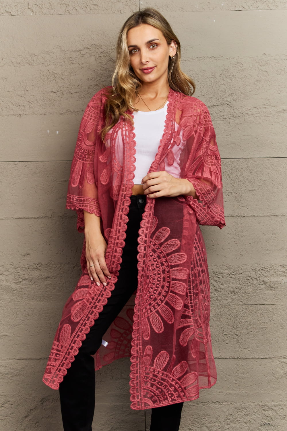 Justin Taylor Legacy Lace Duster Kimono - Cowtown Bling N Things