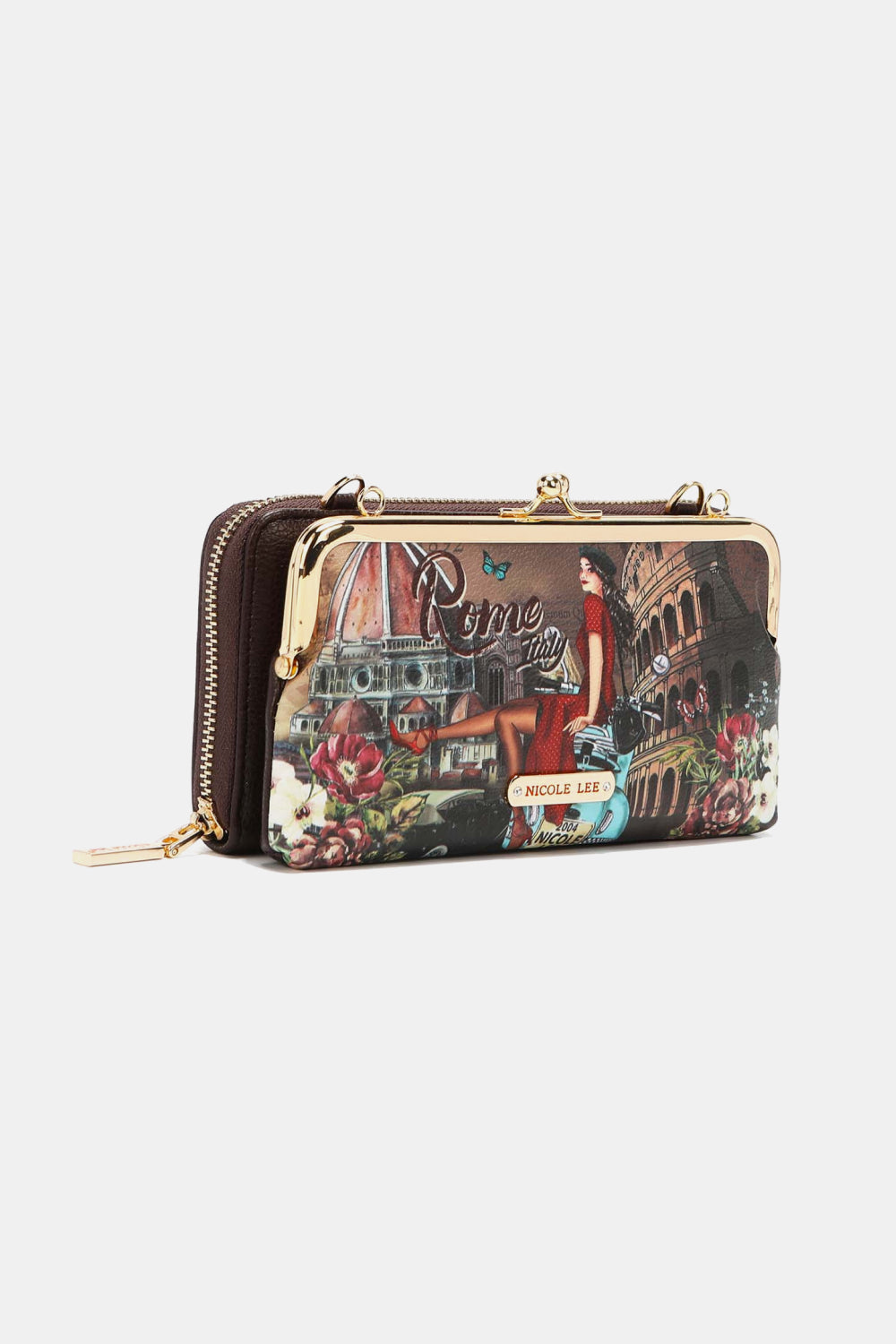 Nicole Lee USA Signature Kiss Lock Crossbody Wallet - Cowtown Bling N Things