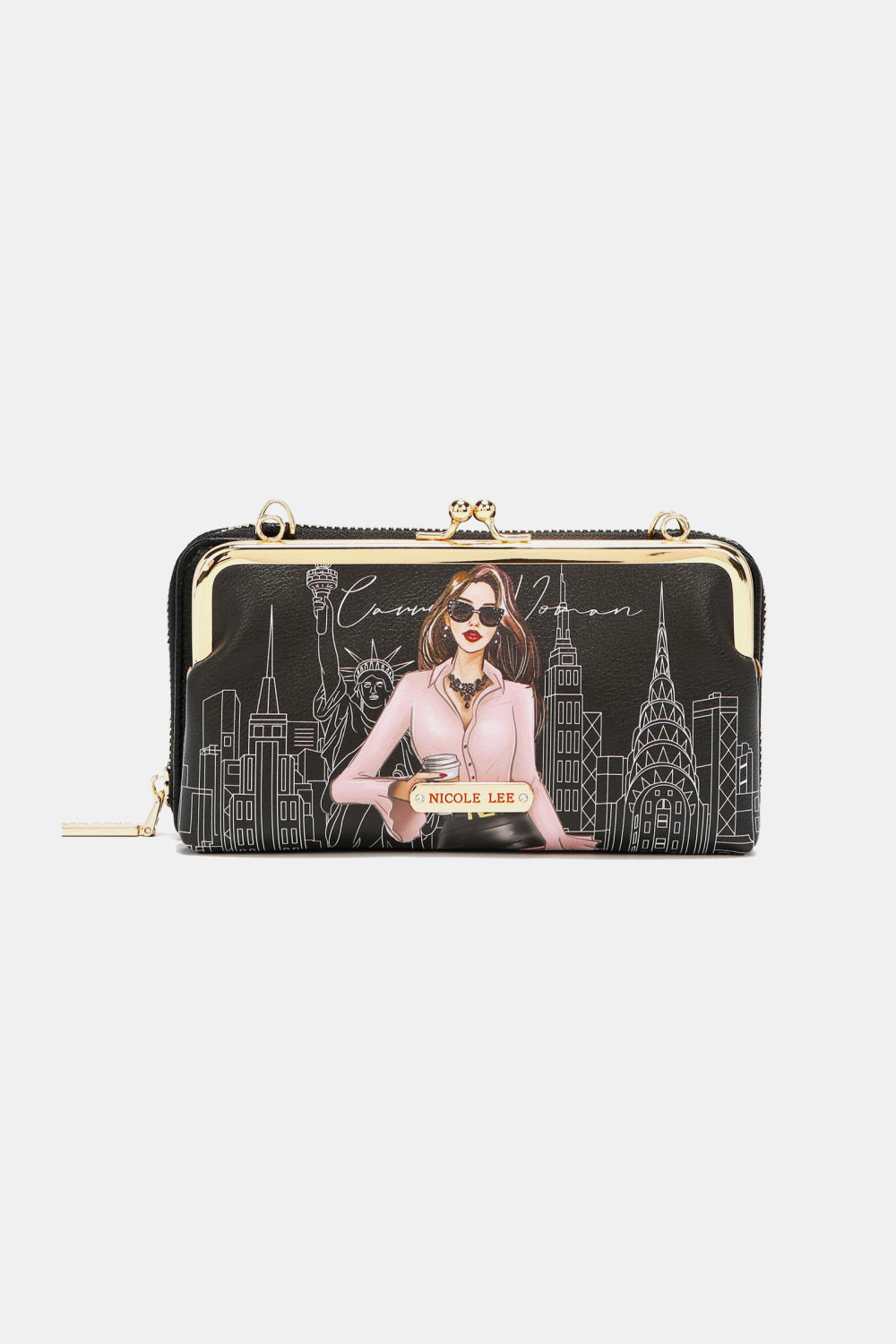 Nicole Lee USA Signature Kiss Lock Crossbody Wallet - Cowtown Bling N Things
