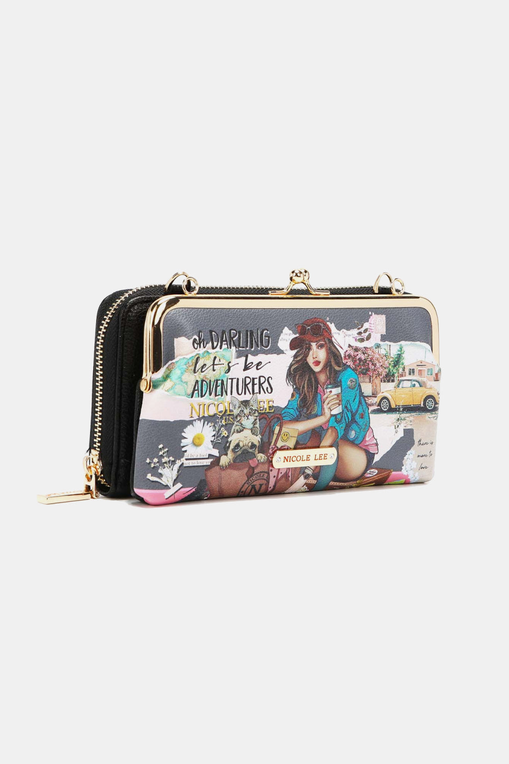 Nicole Lee USA Signature Kiss Lock Crossbody Wallet - Cowtown Bling N Things
