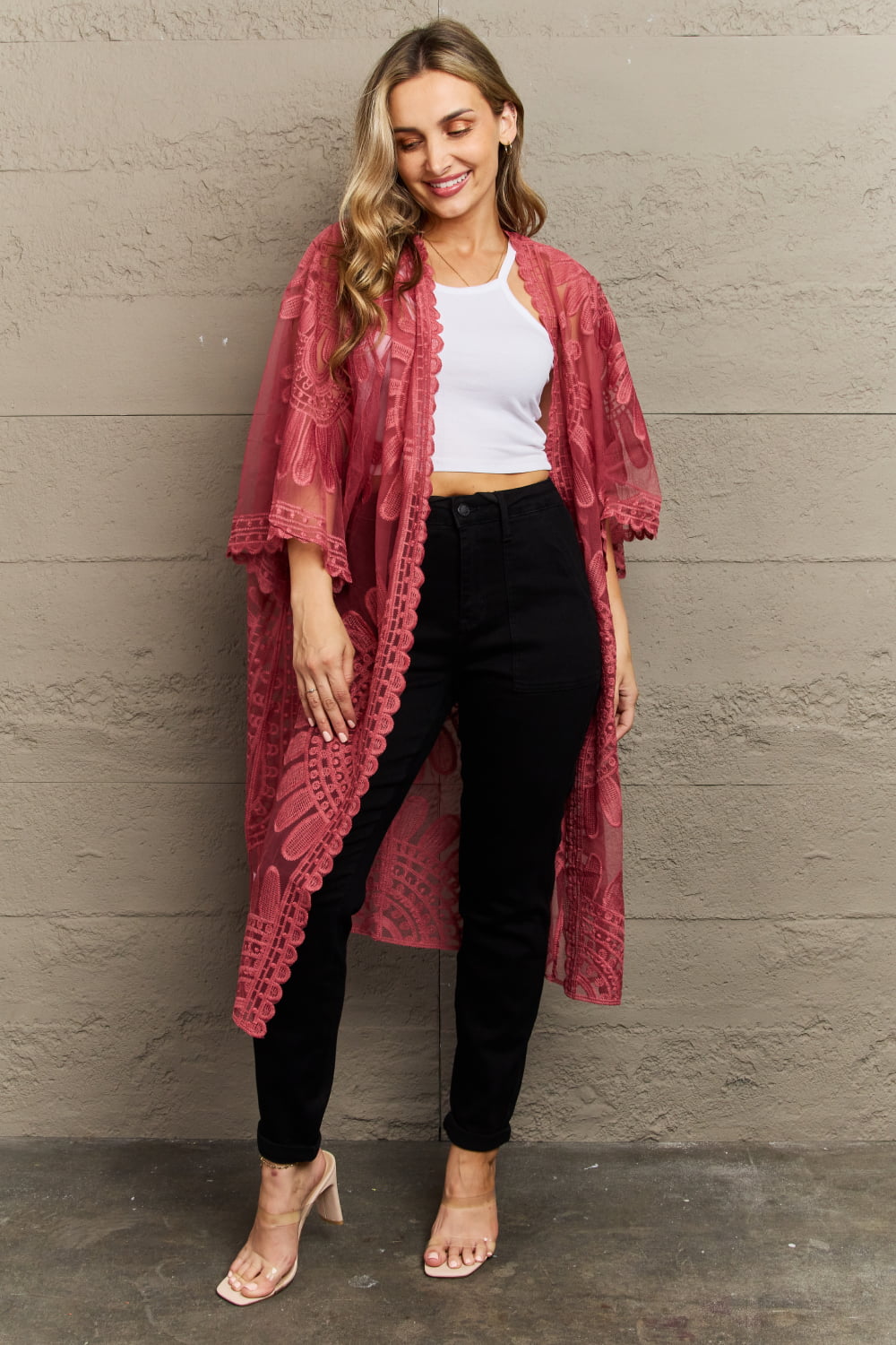 Justin Taylor Legacy Lace Duster Kimono - Cowtown Bling N Things