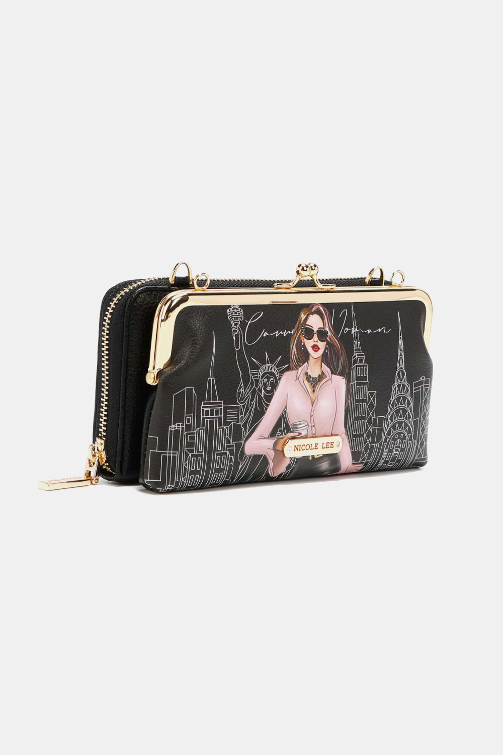 Nicole Lee USA Signature Kiss Lock Crossbody Wallet - Cowtown Bling N Things