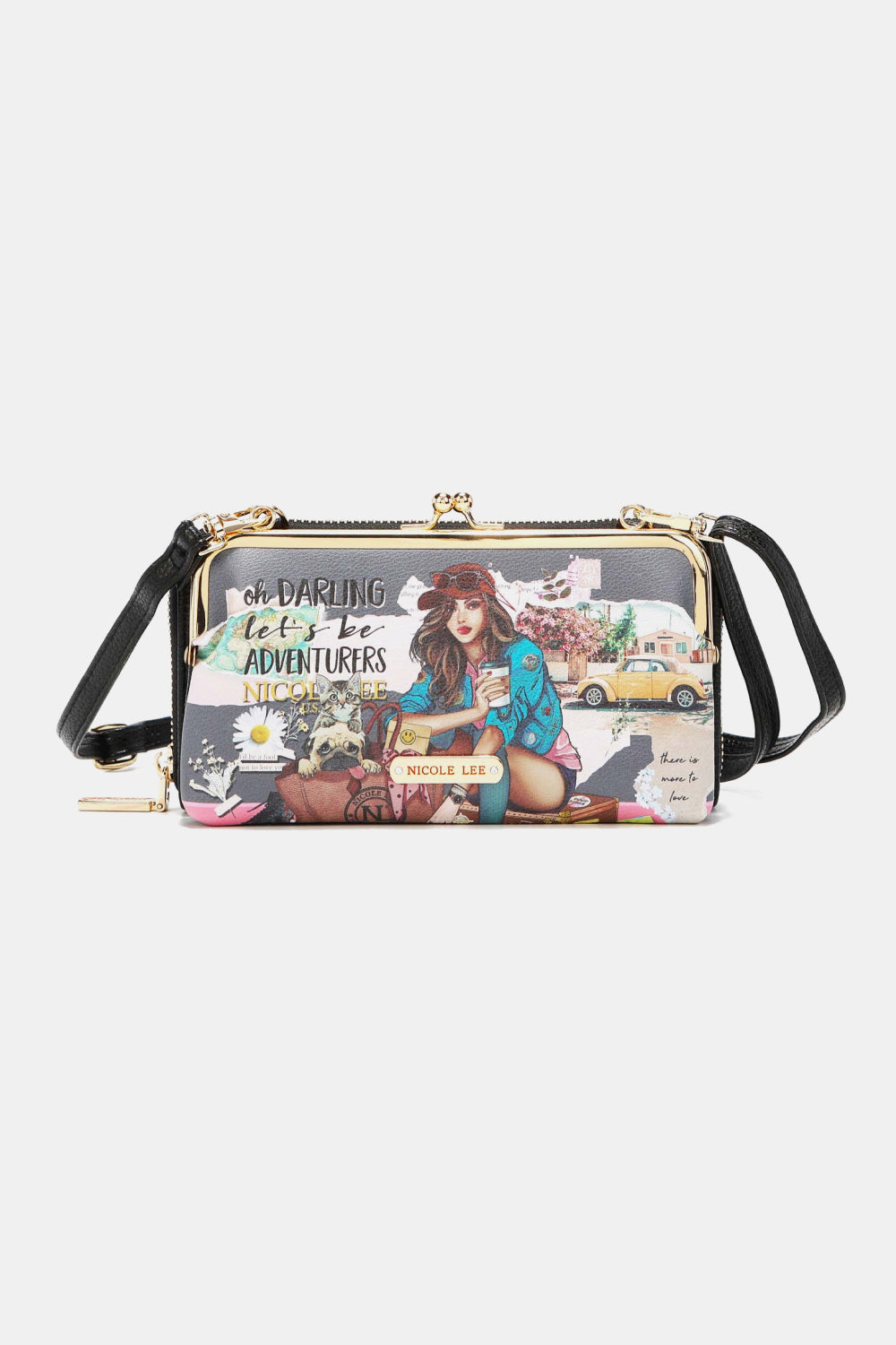 Nicole Lee USA Signature Kiss Lock Crossbody Wallet - Cowtown Bling N Things