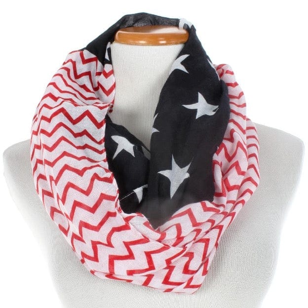 Stars and Stripes Printed Infinity Scarf - Cowtown Bling N Things