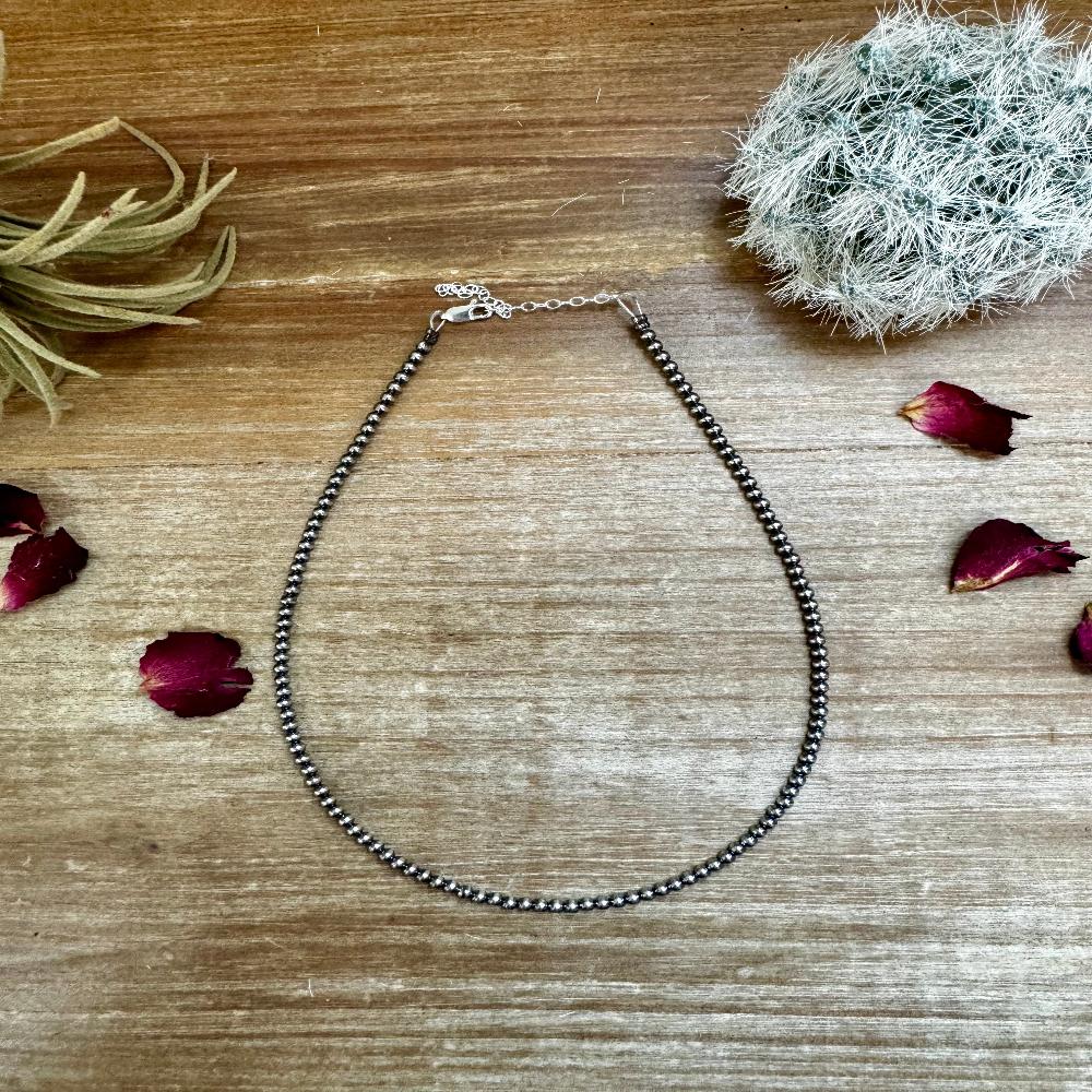 14 Inch 3 MM Sterling Silver Pearls|Choker |Made In USA - Cowtown Bling N Things