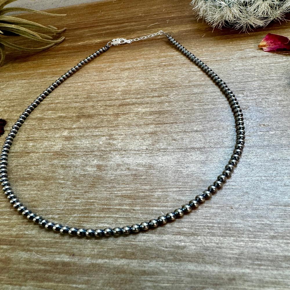 14 Inch 3 MM Sterling Silver Pearls|Choker |Made In USA - Cowtown Bling N Things