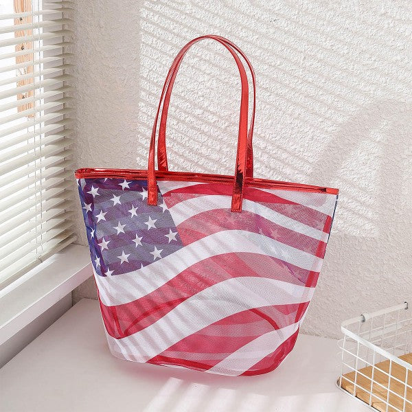 American Flag Tote Bag - Cowtown Bling N Things