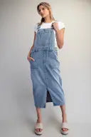 EE:Some Denim Midi Overall Dress